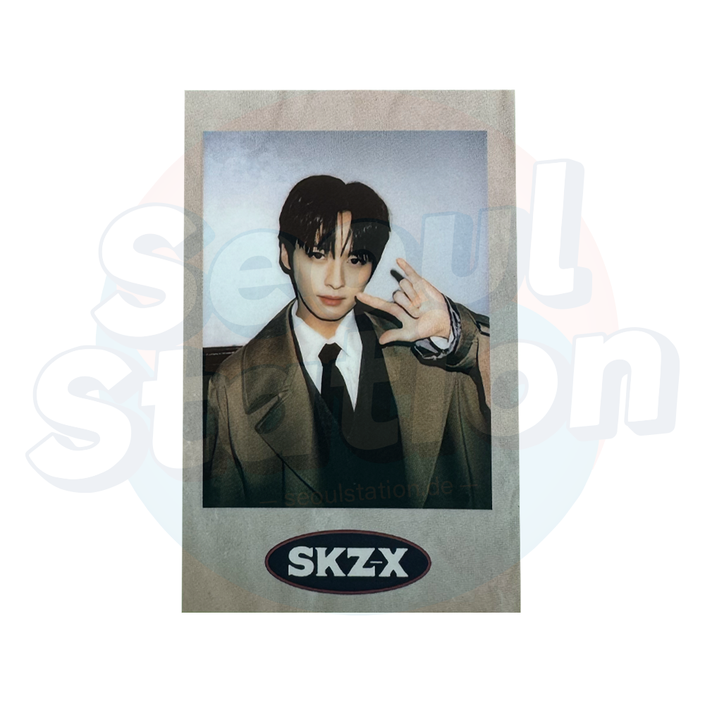 Stray Kids - Lee Know - SKZ-X Polaroid rock sign one hand
