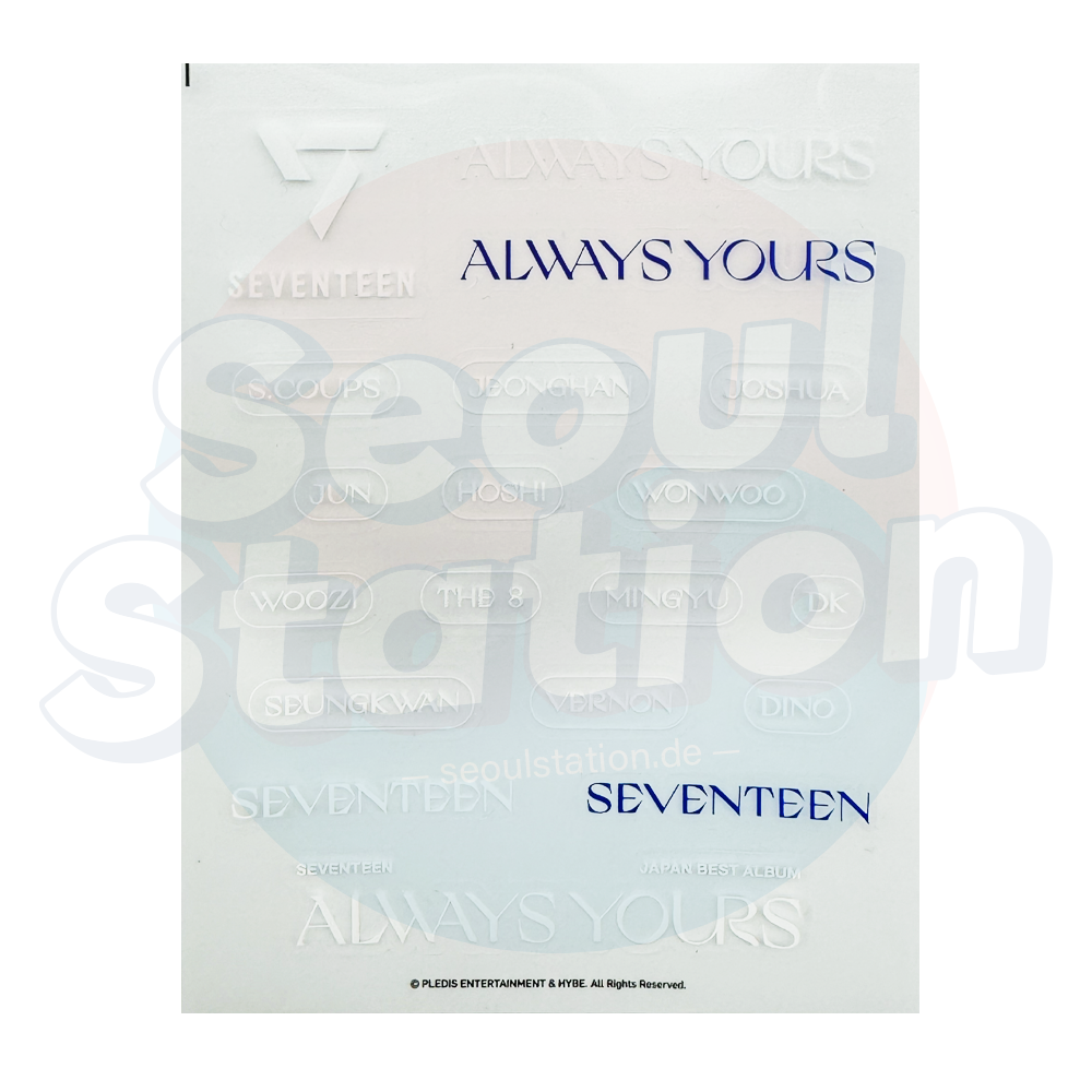 SEVENTEEN - Japan Best Album 'ALWAYS YOURS' - Sticker Sheet