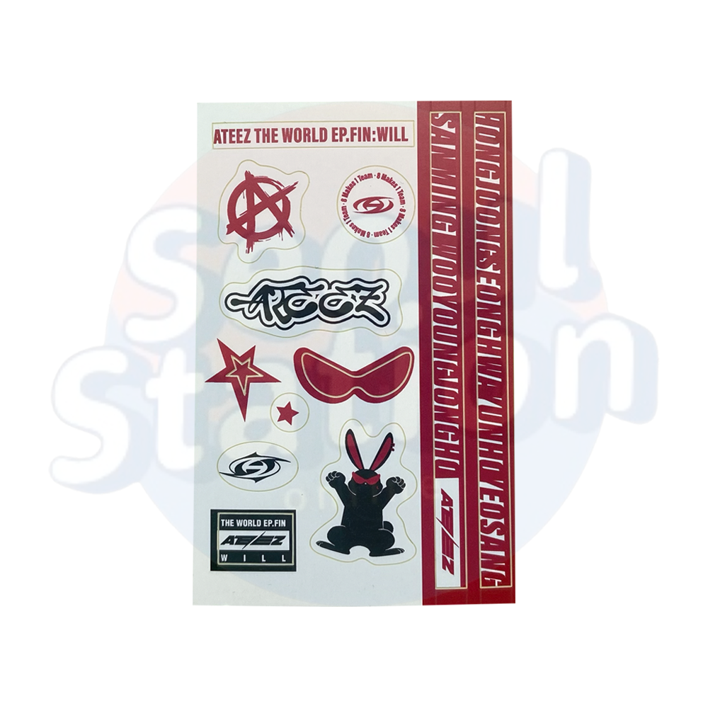 ATEEZ - THE WORLD EP.FIN: WILL - Tin Case Sticker Sheet