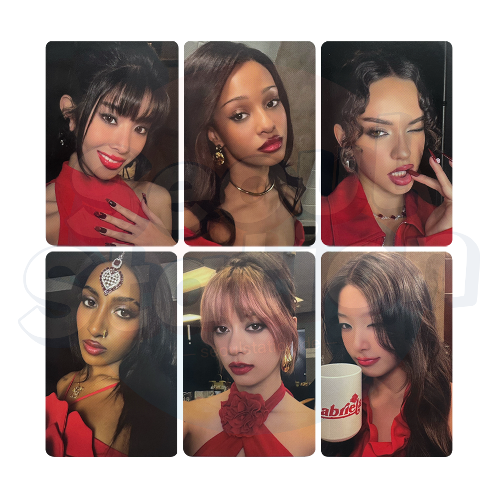 KATSEYE - 2nd EP 'BEAUTIFUL CHAOS' - Random Trading Card - SET A (Red) red ver.