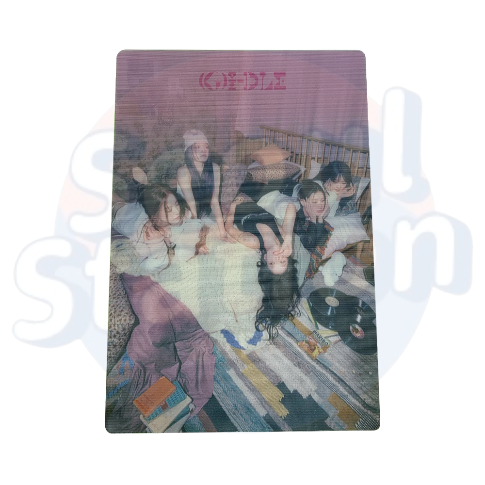 (G)I-DLE - I FEEL - WEVERSE Lenticular Postcard on bed