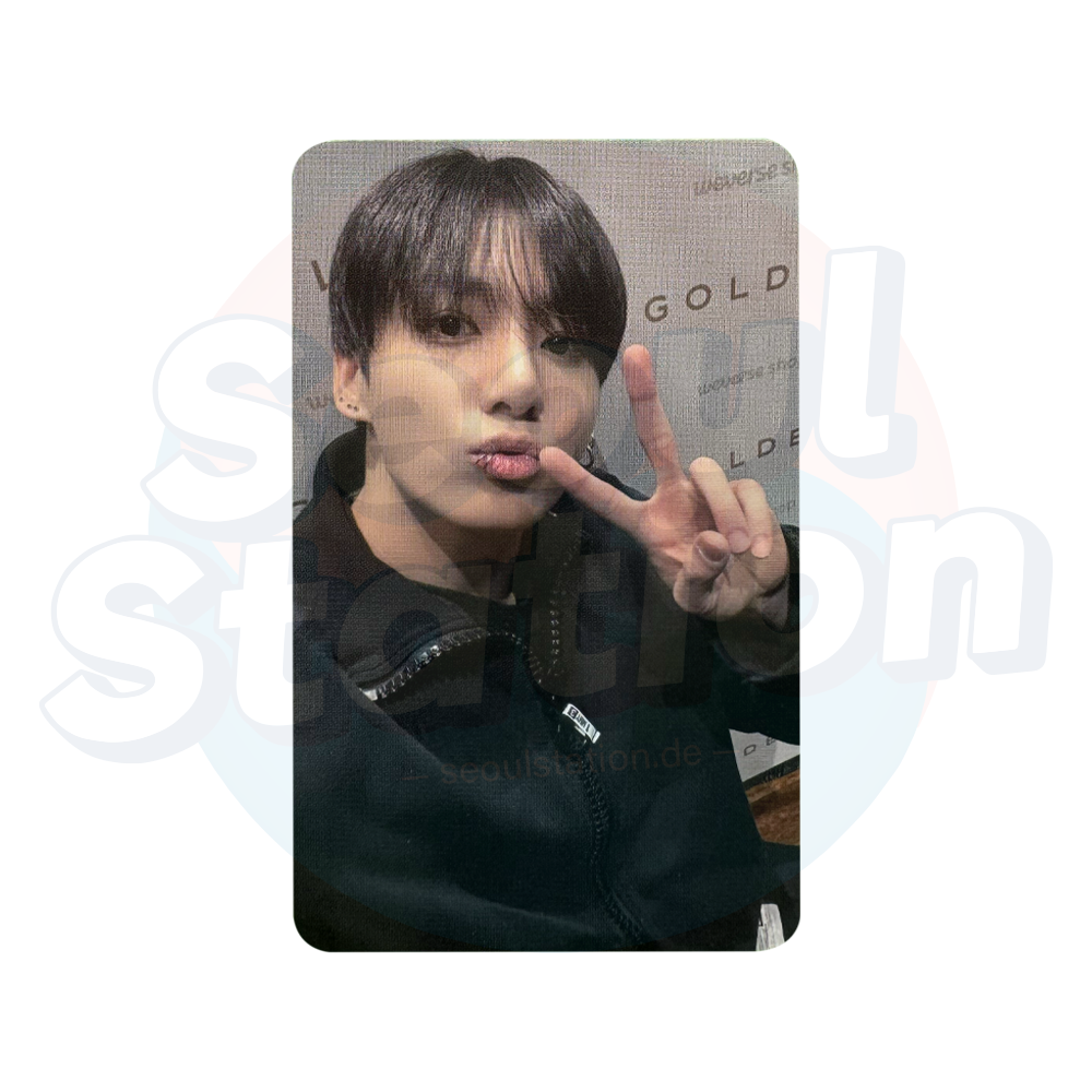 JUNG KOOK - GOLDEN - Soundwave 2nd Round Lucky Draw Photo Card kissy lips