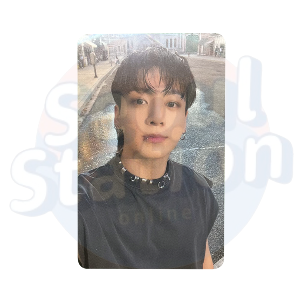 JUNG KOOK - GOLDEN - Powerstation Lucky Draw Photo Card wet street