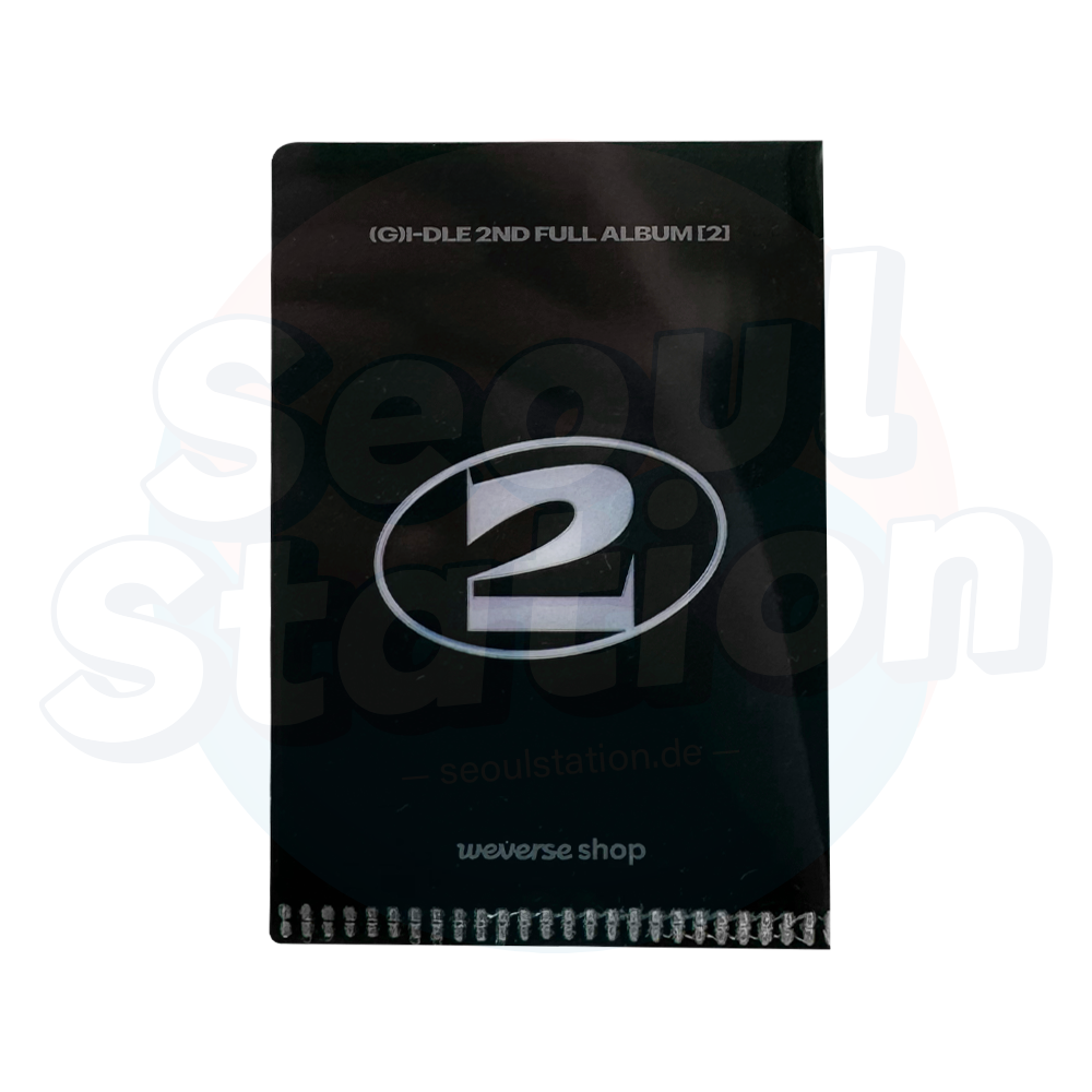 (G)I-DLE - 2nd Full Album '2' - WEVERSE Mini L-Holder - POCA Ver. black grey lettering
