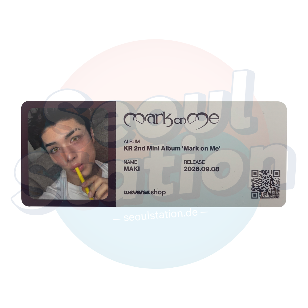 &TEAM - 2nd Korean Mini Album 'MARK ON ME' - WEVERSE Photo Ticket seoulstation.de Maki