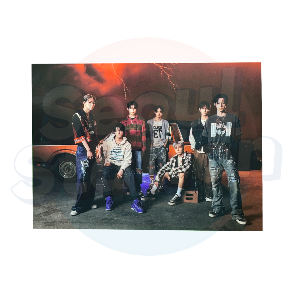 ENHYPEN - ORANGE BLOOD - ENGENE VER. - WEVERSE Postcard dark background