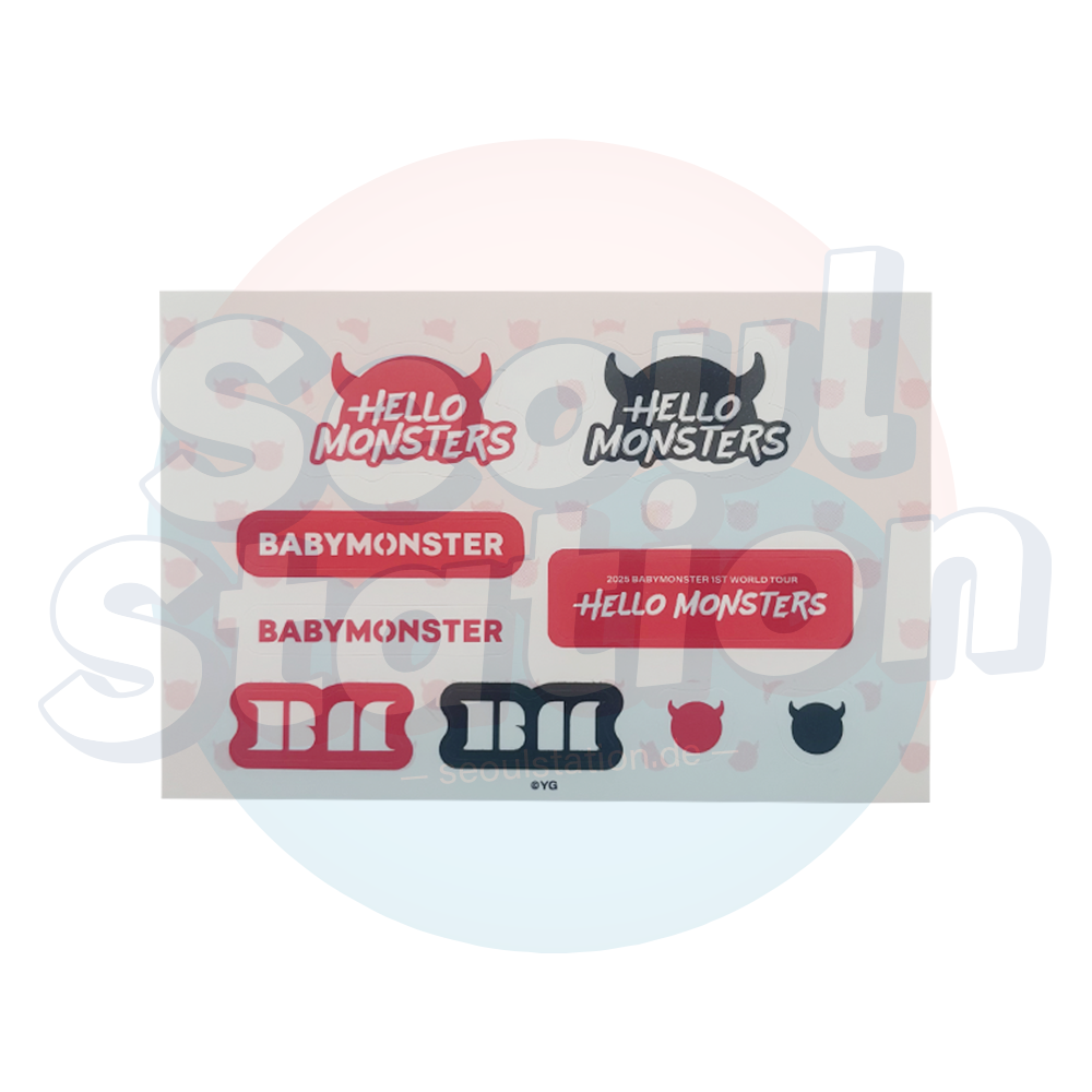 BABYMONSTER - 1st World Tour 2025 'HELLO MONSTERS' - Official MD Mini Sticker Sheet 2