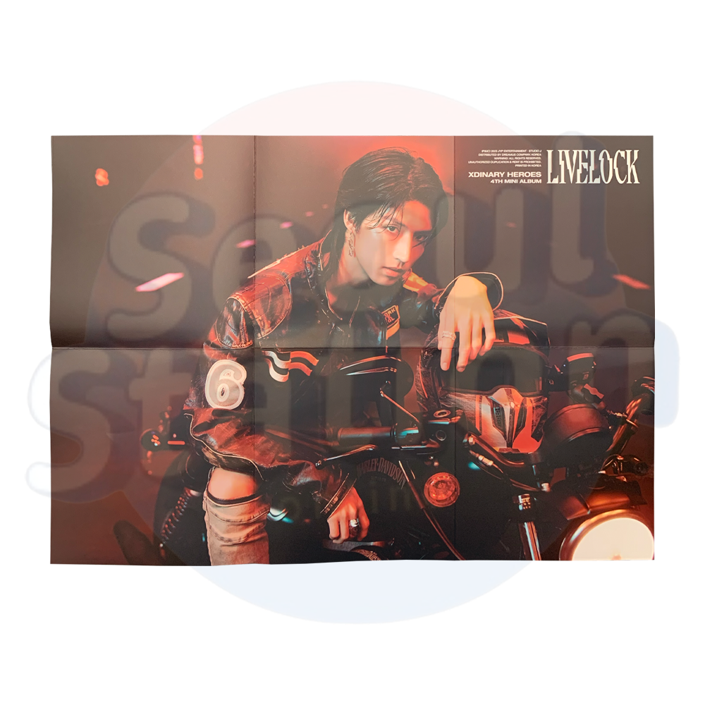 Xdinary Heroes - LIVELOCK - Folded Poster jun han