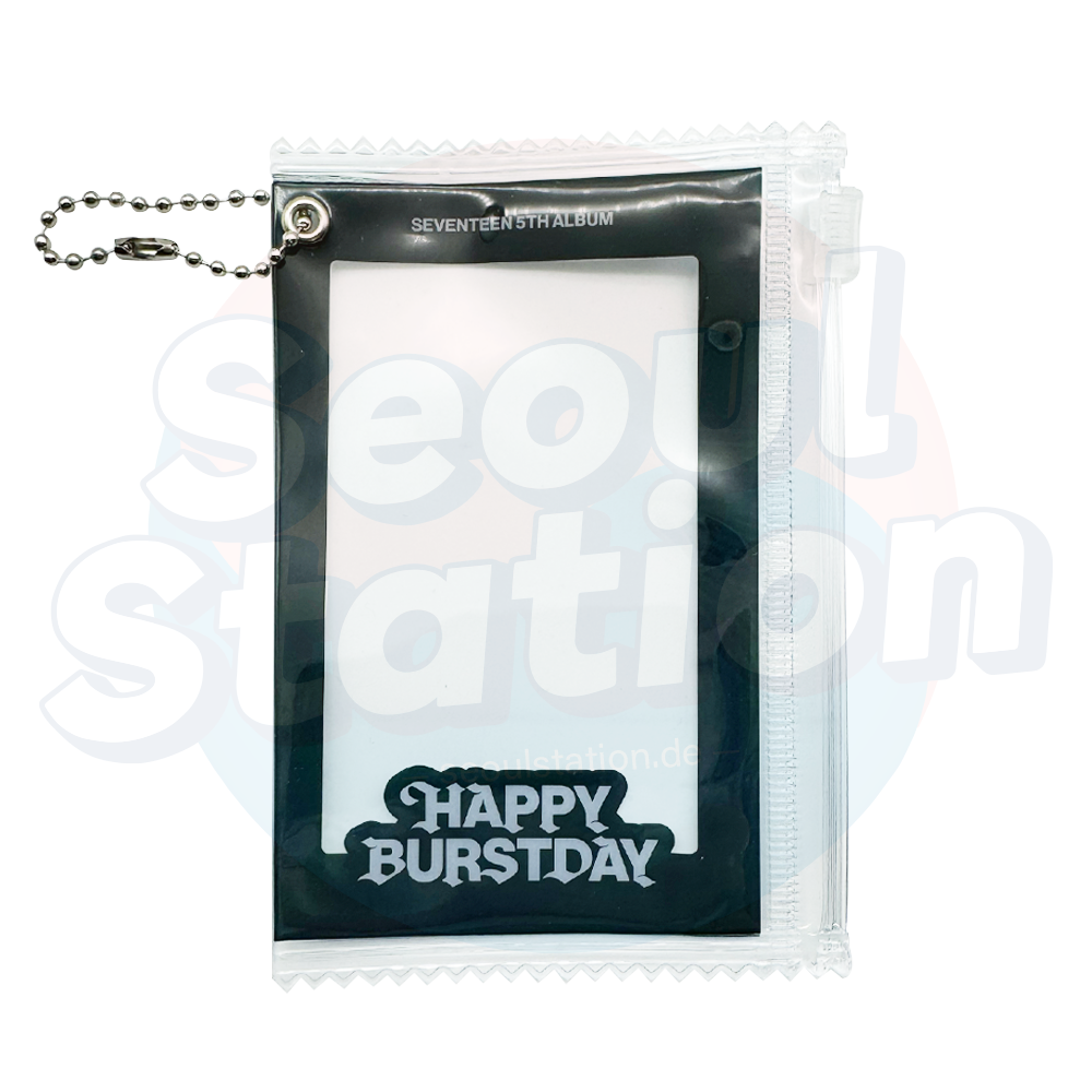 SEVENTEEN - HAPPY BURSTDAY - WEVERSE Logo Photo Card Pouch dark green