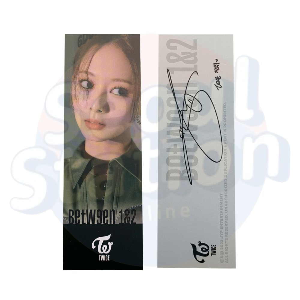 TWICE - BETWEEN 1&2 - Soundwave Signed Bookmark tzuyu