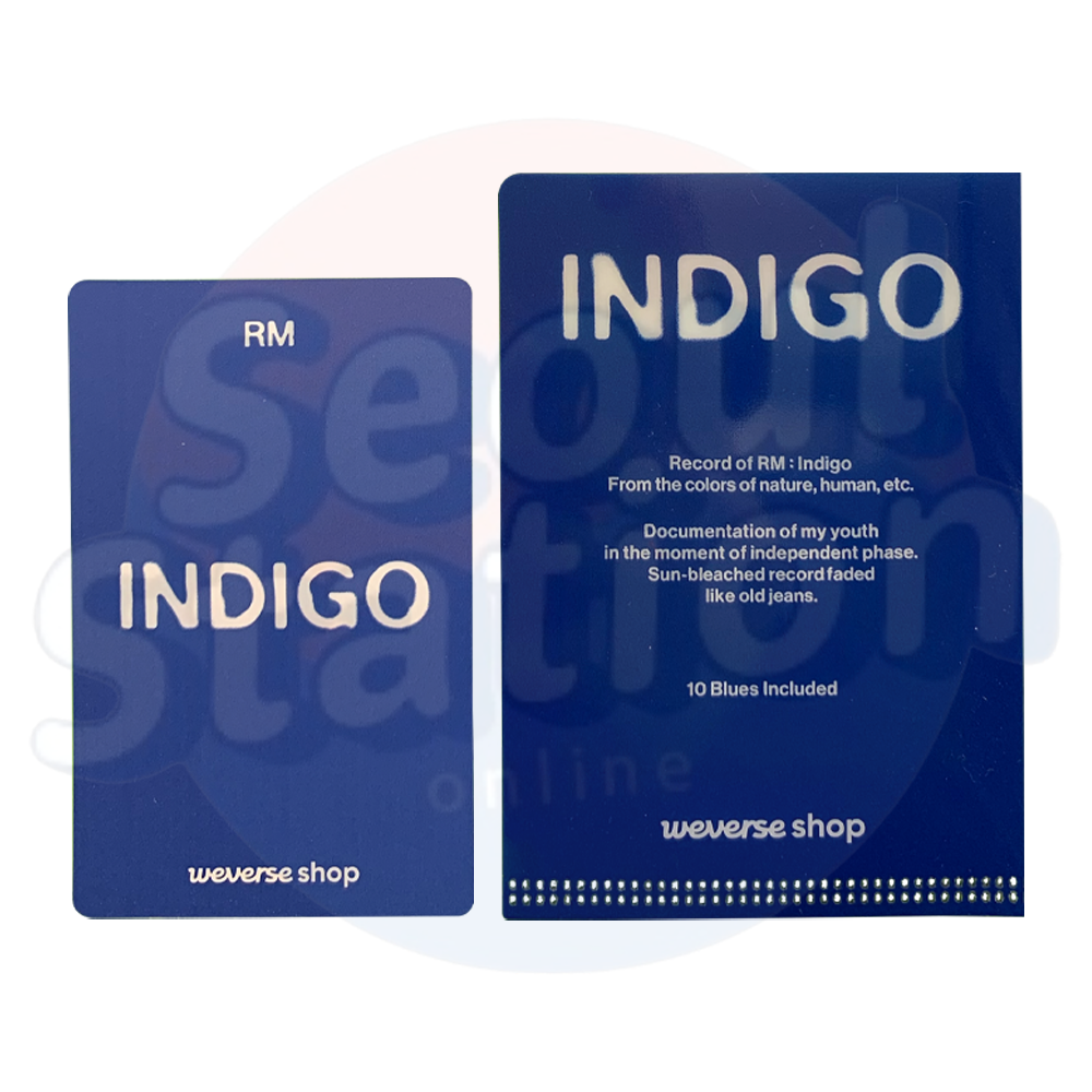 RM - INDIGO - WEVERSE Photo Card + Sleeve