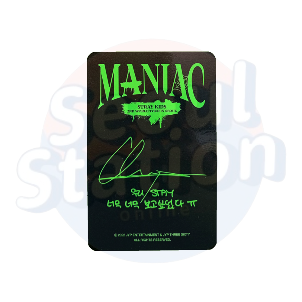 Stray Kids - Bang Chan - 2nd WORLD TOUR - MANIAC IN SEOUL - Photo Card