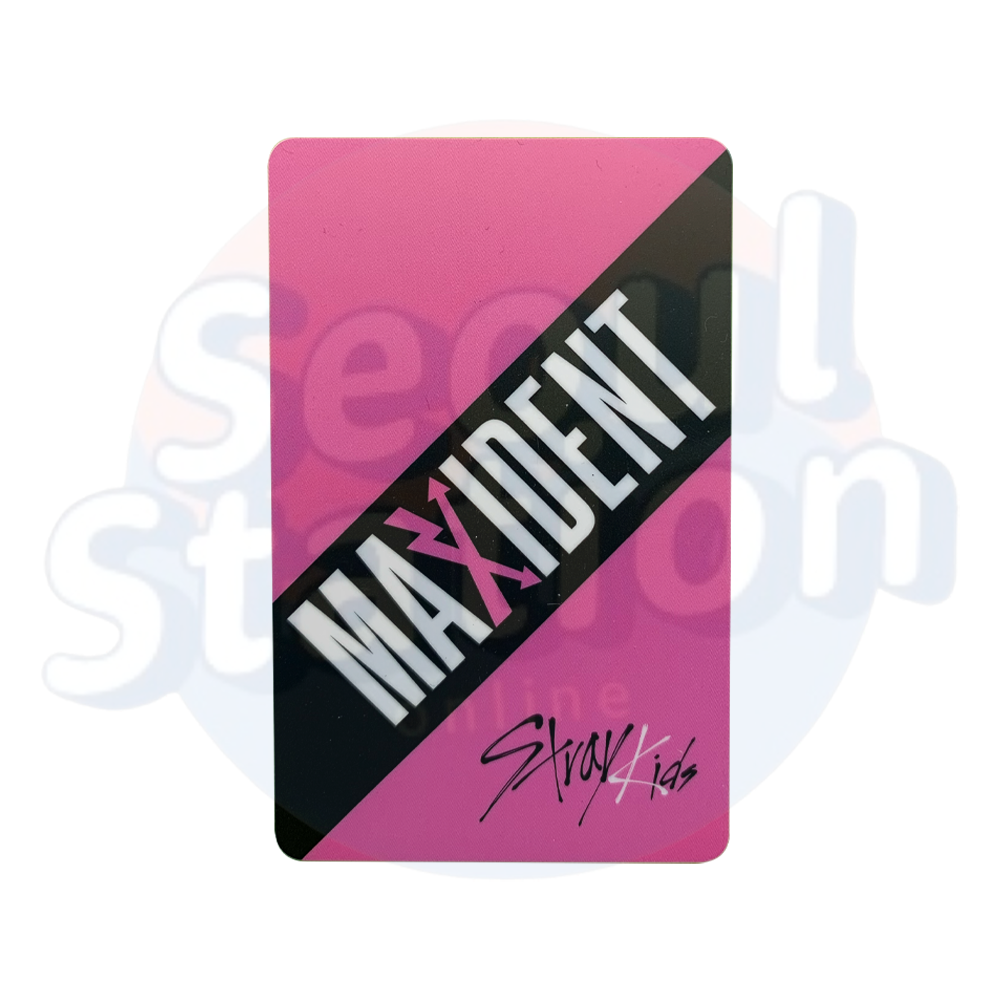 Stray Kids - MAXIDENT - Soundwave 1st Round Photo Card - PINK back