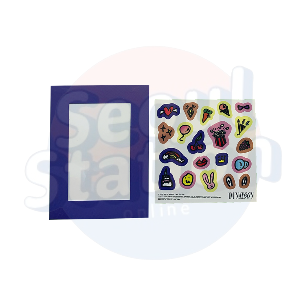 Nayeon - IM NAYEON - Photo Card Holder & DIY-Sticker Sheet Set Blue