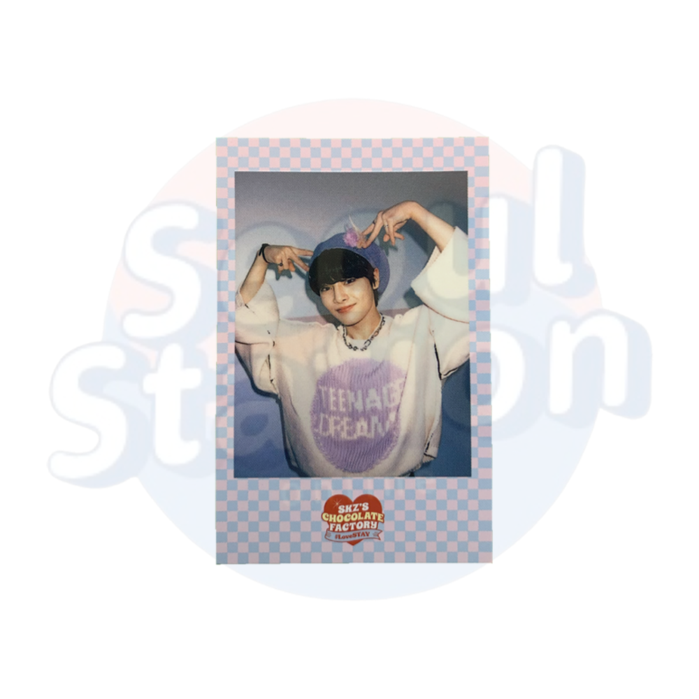 Stray Kids - I.N - 2ND #LoveStay 'SKZ'S Chocolate Factory' - SKZOO Version Polaroid Peace signs to head