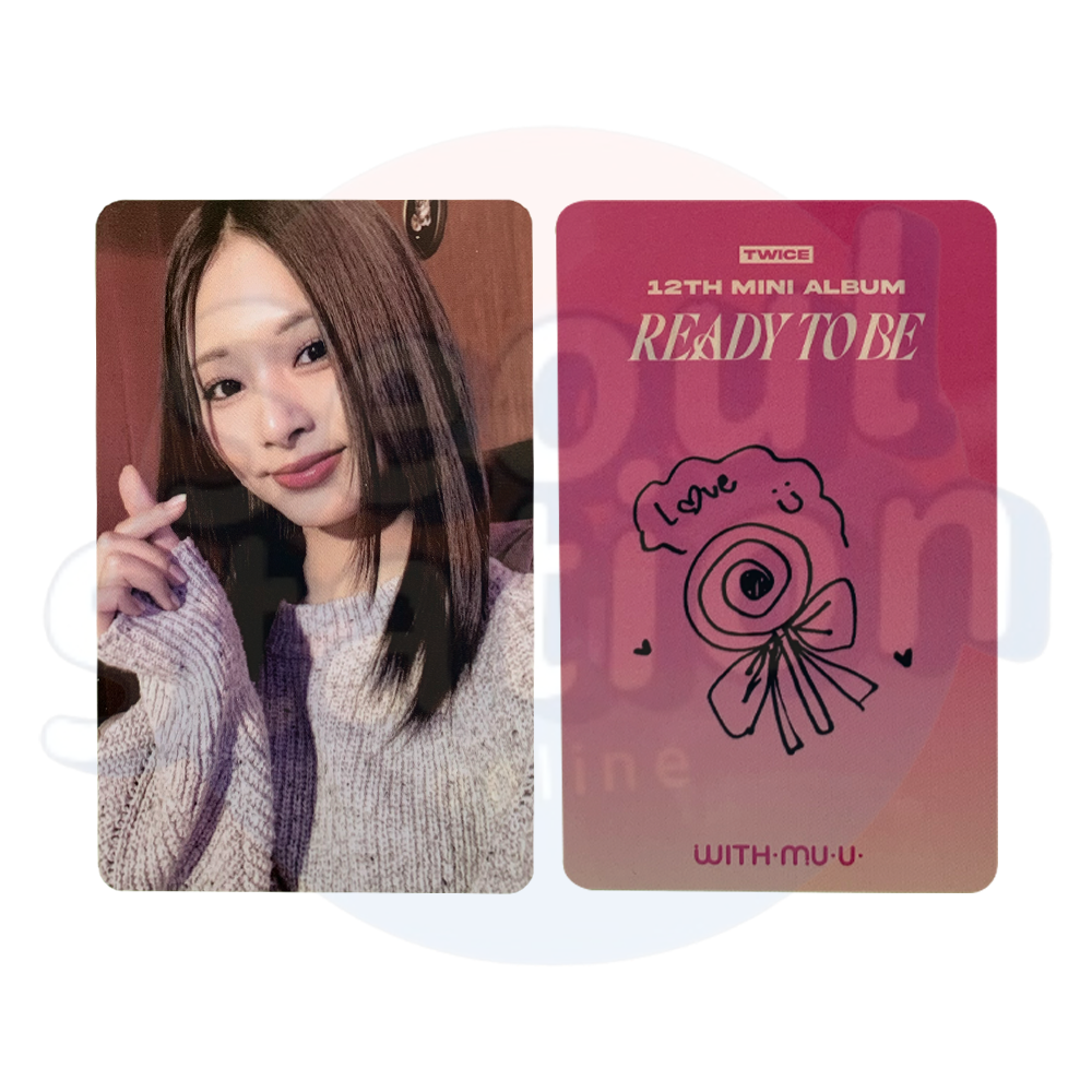 TWICE - Ready To Be - WITH MU U Photo Card (Lollipop & Pink Back) tzuyu