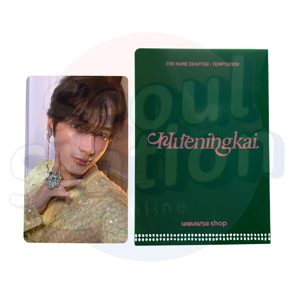 TXT - The Name Chapter : TEMPTATION - Weverse Photo Card + L-Holder huening kai