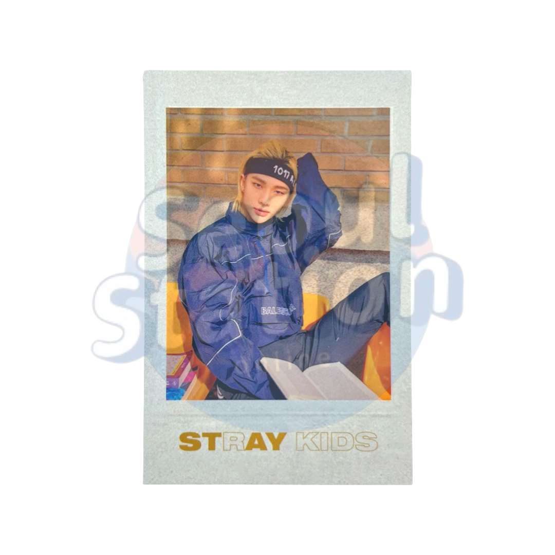 Stray Kids - Hyunjin - Unlock: Go Live In Life - Polaroid sitting with book