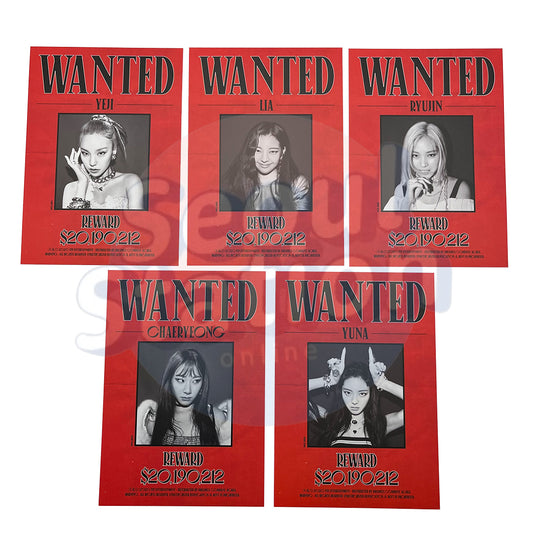 ITZY - NOT SHY - 'WANTED' Mini Poster