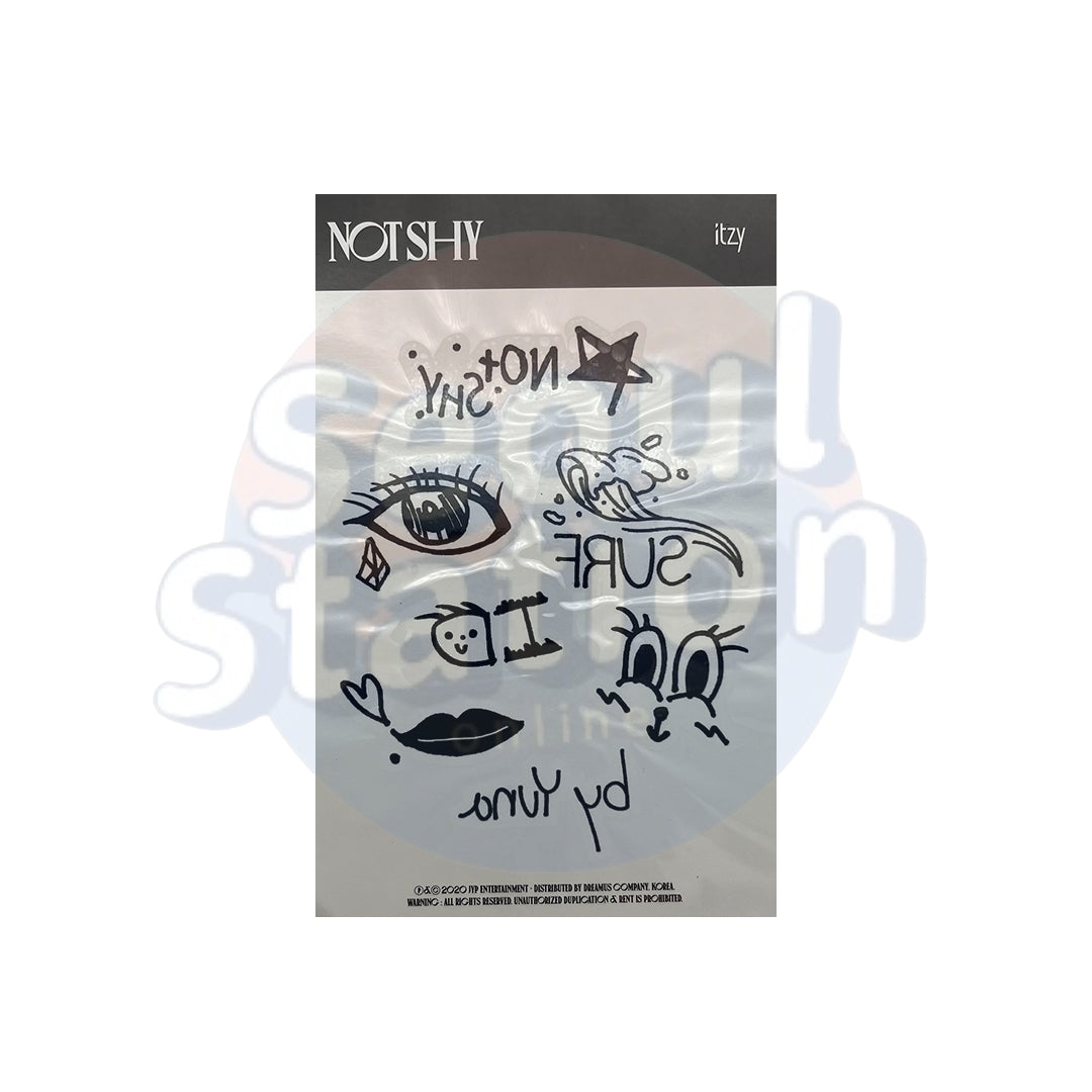 ITZY - NOT SHY - Non-permanent Tattoo Sheet Yuna