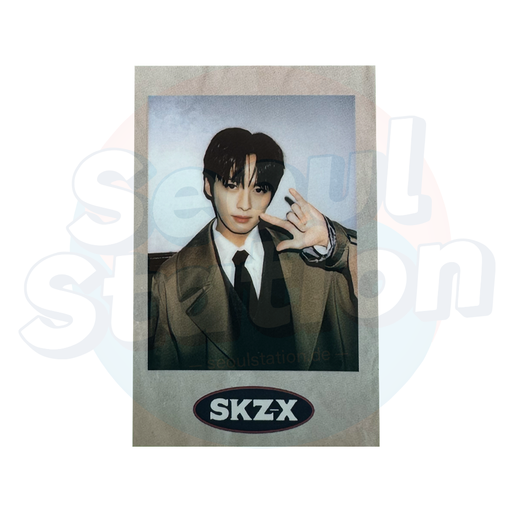 Stray Kids -  Lee Know - SKZ-X Polaroid rock sign one hand