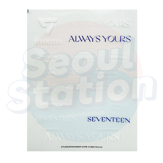 SEVENTEEN - Japan Best Album 'ALWAYS YOURS' - Sticker Sheet