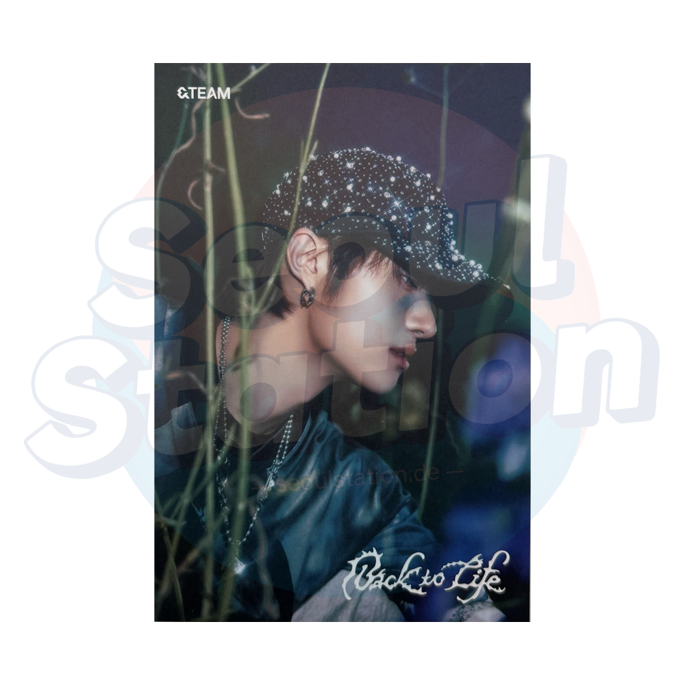 &TEAM - 1st Korean Mini Album 'BACK TO LIFE' - APPLE MUSIC Postcard EJ