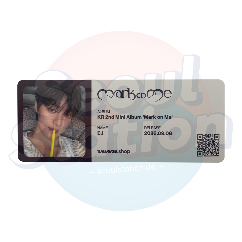 &TEAM - 2nd Korean Mini Album 'MARK ON ME' - WEVERSE Photo Ticket seoulstation.de EJ