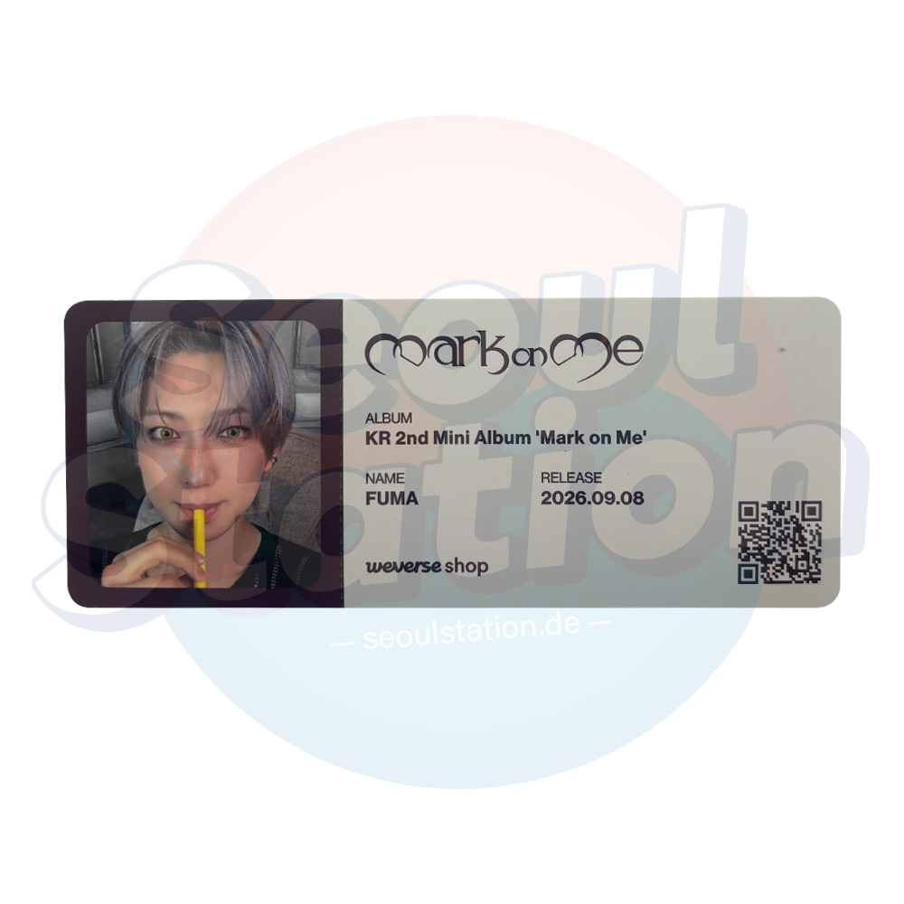 &TEAM - 2nd Korean Mini Album 'MARK ON ME' - WEVERSE Photo Ticket seoulstation.de Fuma