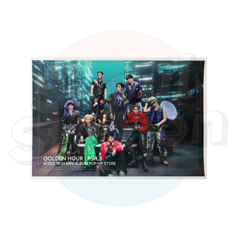 ATEEZ - 14th Mini Album 'GOLDEN HOUR Part.5' - SOUNDWAVE Pop-Up Lucky Draw Event Card Sticker seoulstation.de casual