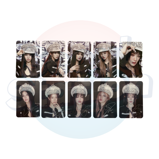 (G)I-DLE - 2nd Full Album '2' - SUPER LADY Photo Cards (Black Ver.)