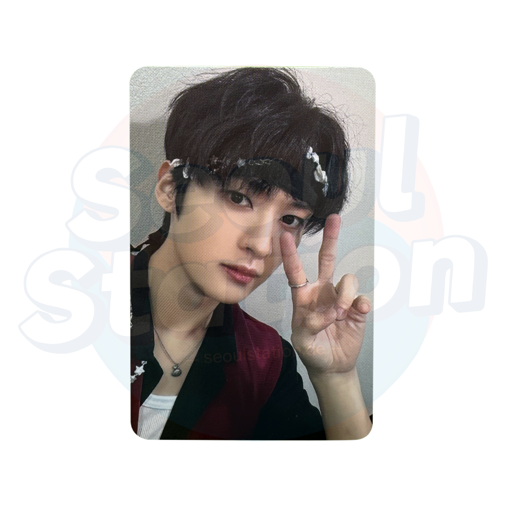 Stray Kids - 樂-STAR - ROCK STAR - 4th Lucky Draw Event - Soundwave Photo Card (WHITE & DRAWING back) lee know