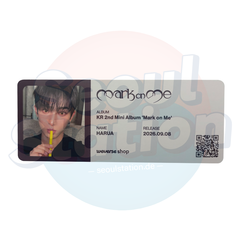 &TEAM - 2nd Korean Mini Album 'MARK ON ME' - WEVERSE Photo Ticket seoulstation.de Harua
