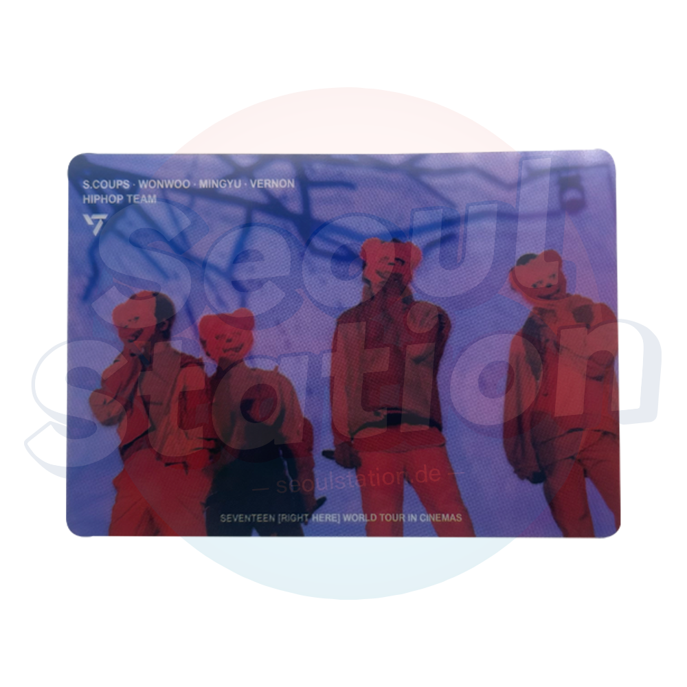 SEVENTEEN - 'RIGHT HERE' WORLD TOUR (IN) CINEMA Program Book - See-Through Unit Photo Card HipHop Uni