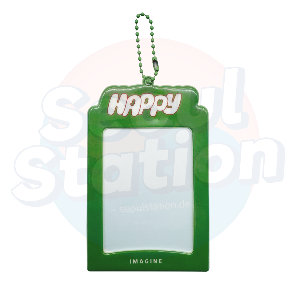 JIN - HAPPY - WEVERSE Early Bird Logo Photo Card Holder green