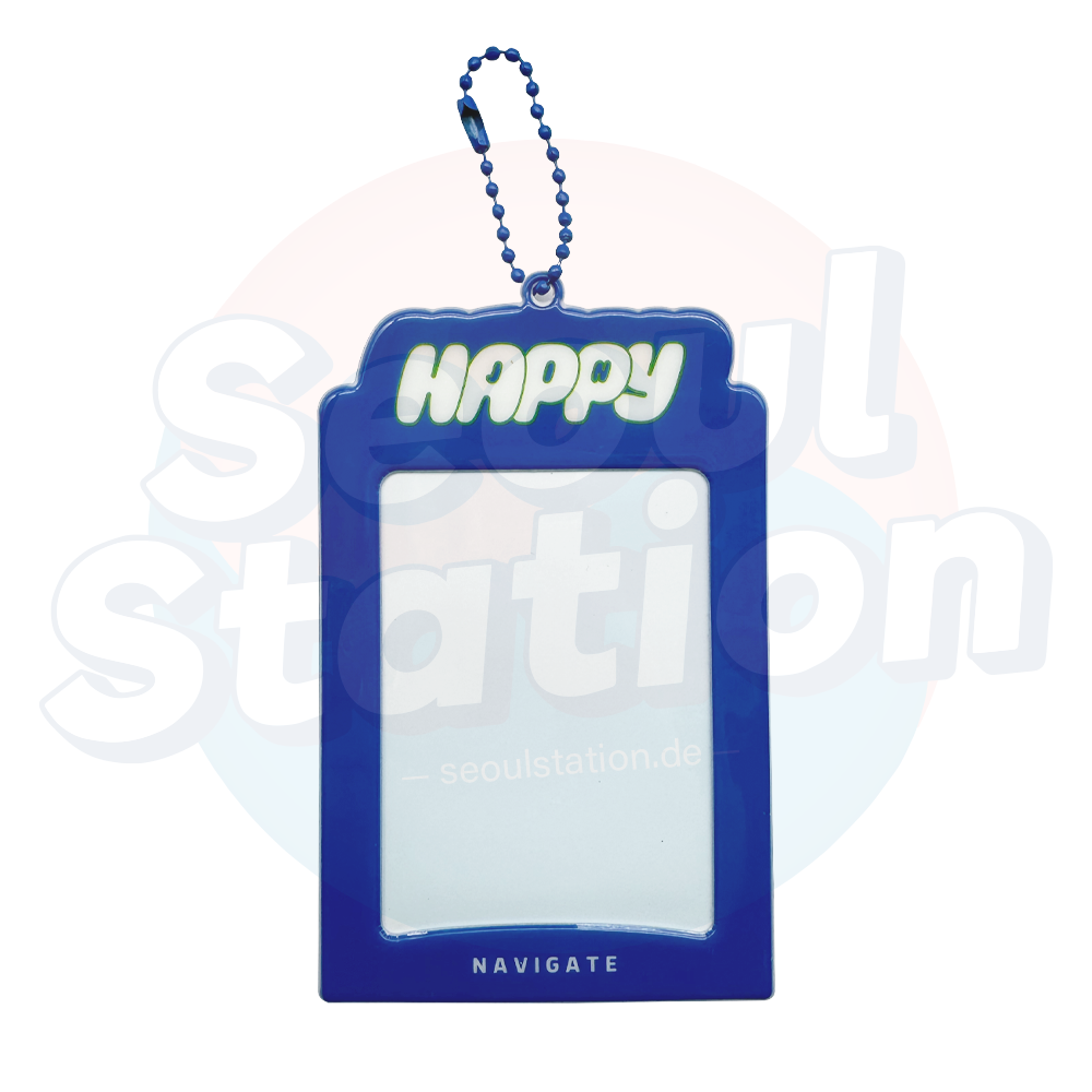 JIN - HAPPY - WEVERSE Early Bird Logo Photo Card Holder blue