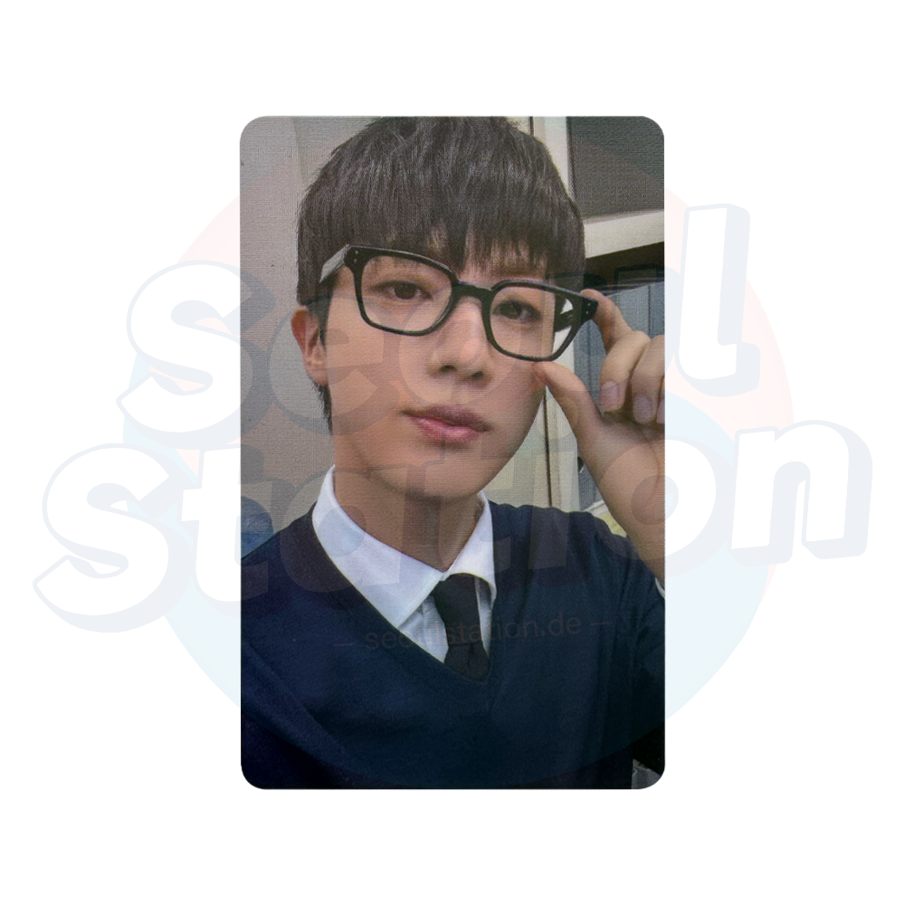 JIN - HAPPY - WEVERSE Early Bird PVC Photo Card glasses