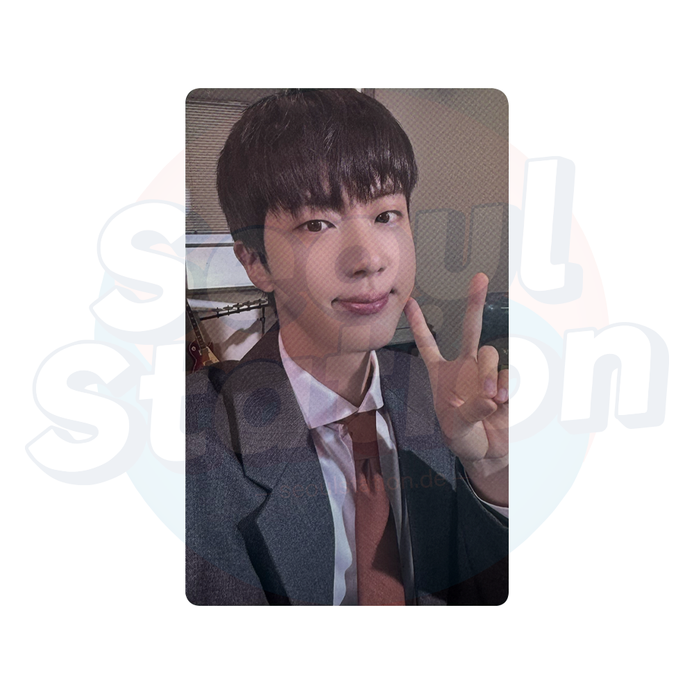 JIN - HAPPY - WEVERSE Early Bird Photo Card peace sign