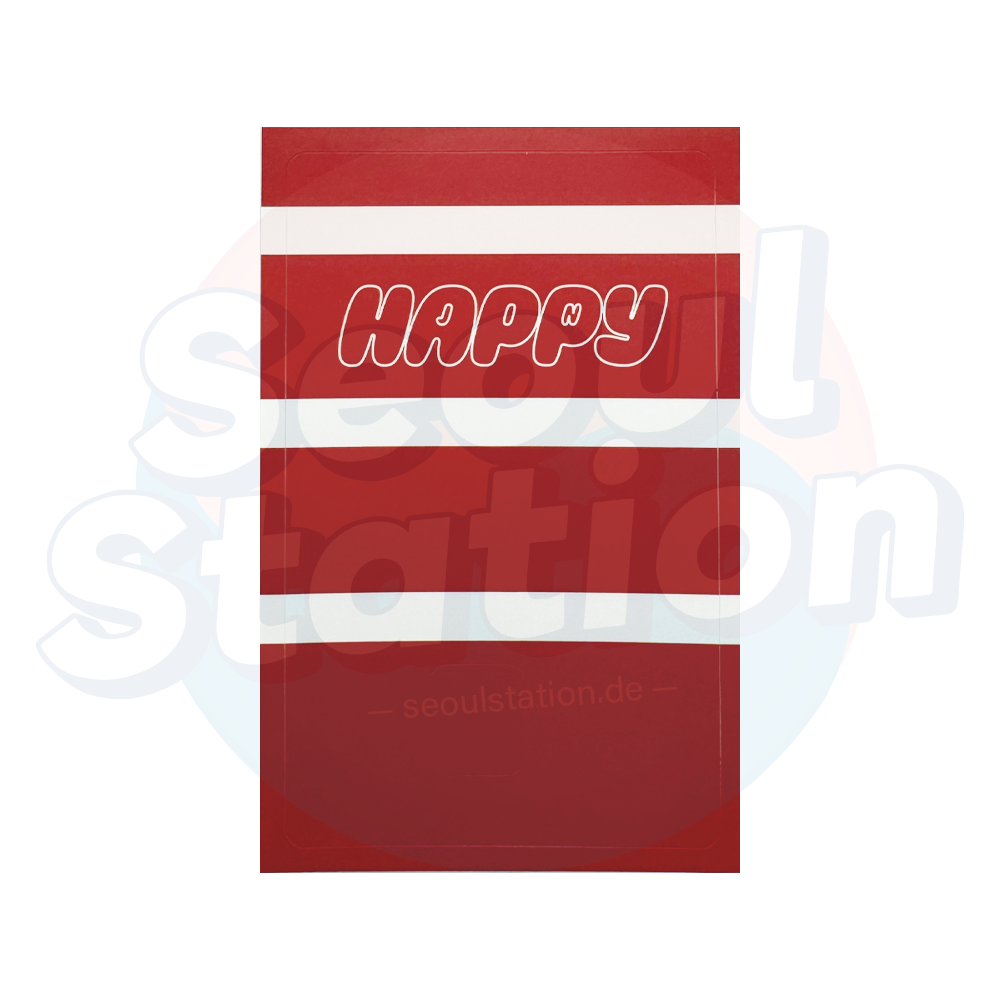 JIN - HAPPY - WEVERSE Early Bird Logo Card Skin Sticker red