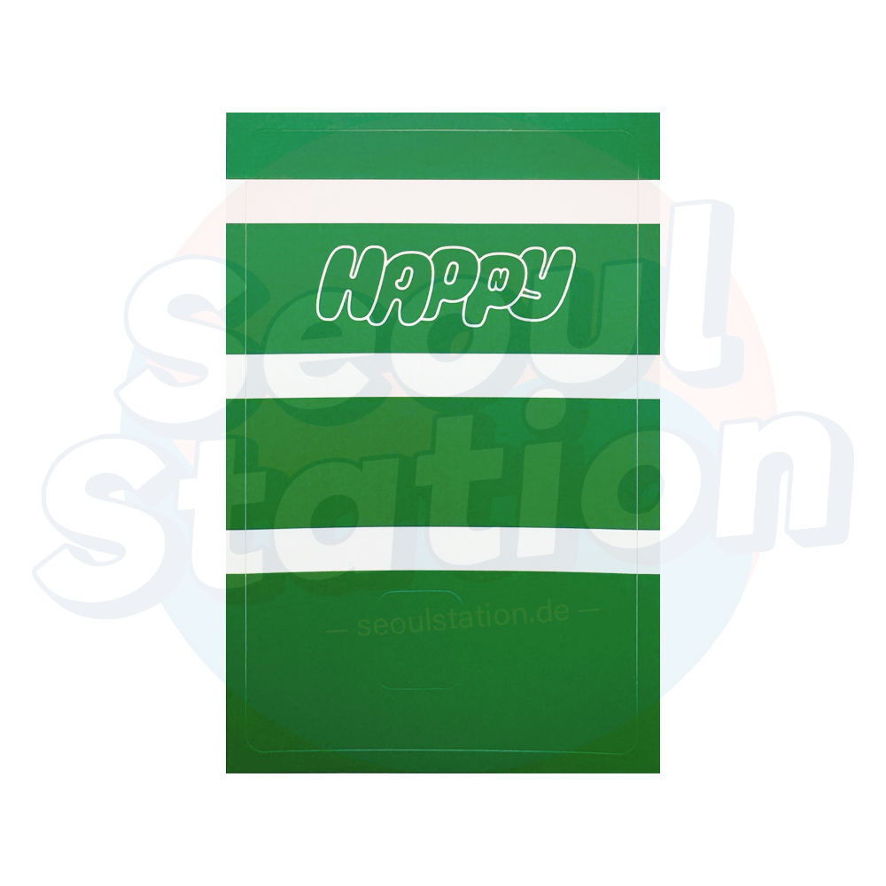 JIN - HAPPY - WEVERSE Early Bird Logo Card Skin Sticker green