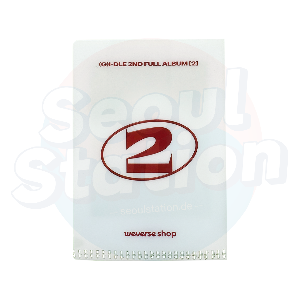 (G)I-DLE - 2nd Full Album '2' - WEVERSE Mini L-Holder - POCA Ver. white red lettering