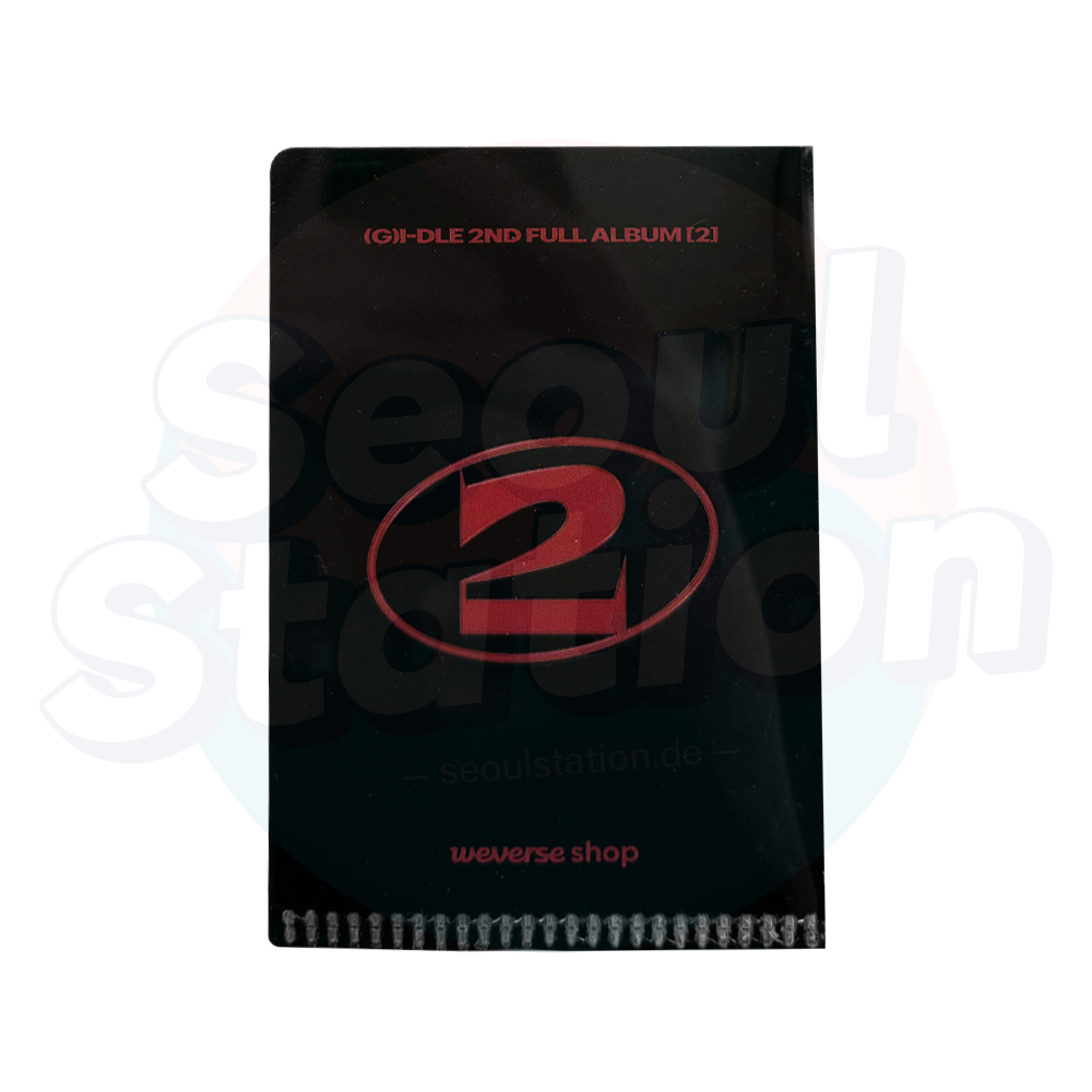 (G)I-DLE - 2nd Full Album '2' - WEVERSE Mini L-Holder - POCA Ver. black red lettering