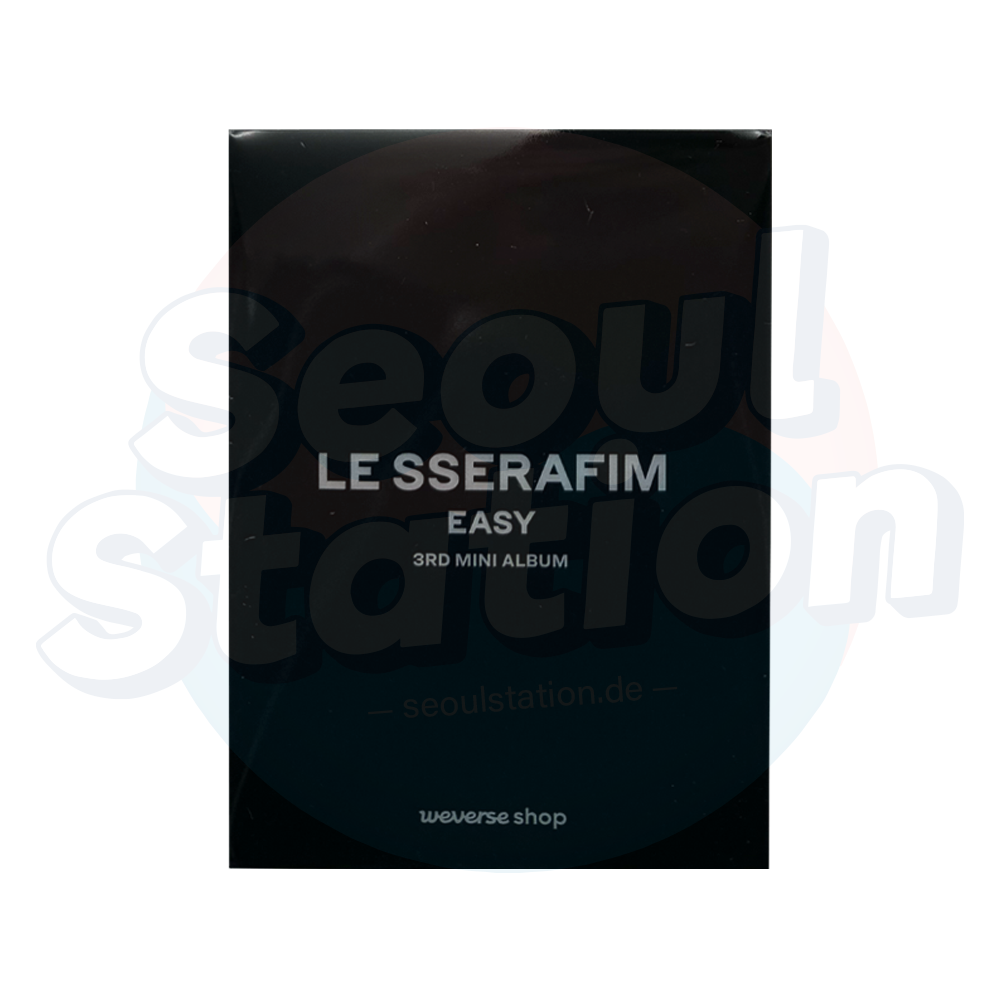 LE SSERAFIM - 3rd Mini Album: EASY - WEVERSE Ver. - WEVERSE Mini Pocket File black