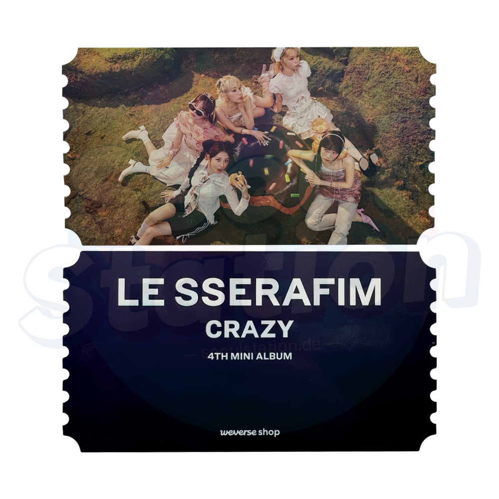 LE SSERAFIM - 4th Mini Album: CRAZY - WEVERSE Holo Photo Ticket