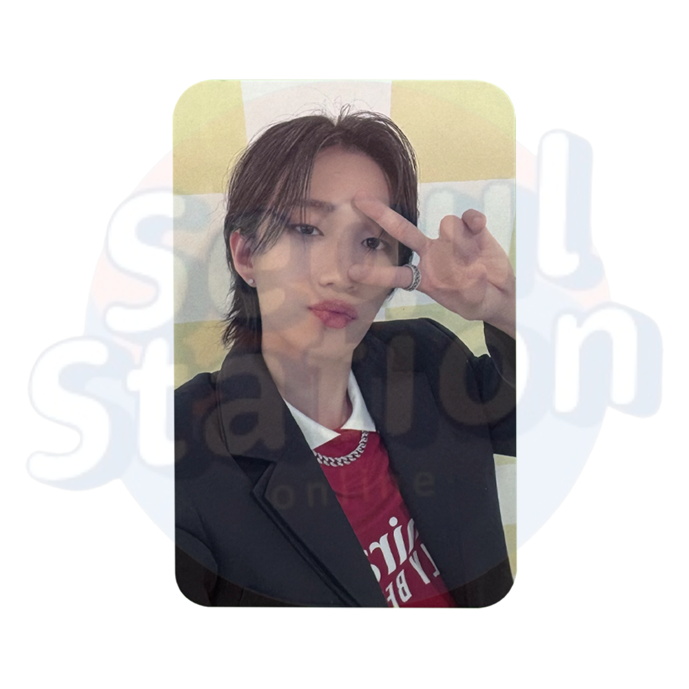 P1Harmony - 'P1ay P1ay P1ay' - 3rd Anniversary Pop-Up Store Official Trading Card - THEO Ver. peace sign in front of face