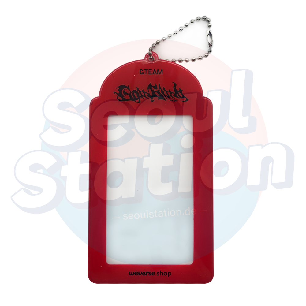 &amp;TEAM - 3rd Single 'GO IN BLIND' - WEVERSE Photo Card Holder Red