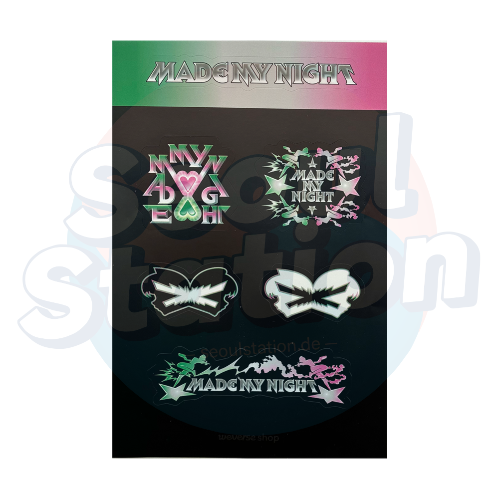 LE SSERAFIM - 2nd Single Album 'MADE MY NIGHT' - WEVERSE Sticker Set seoulstation.de 2