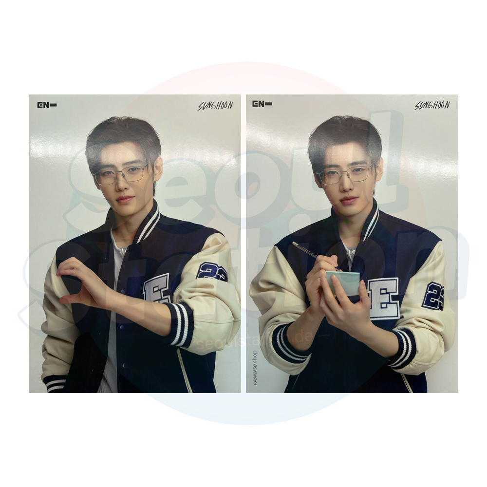 ENHYPEN - GGU GGU Book 2026 - WEVERSE Double Sided Member Poster sunghoon