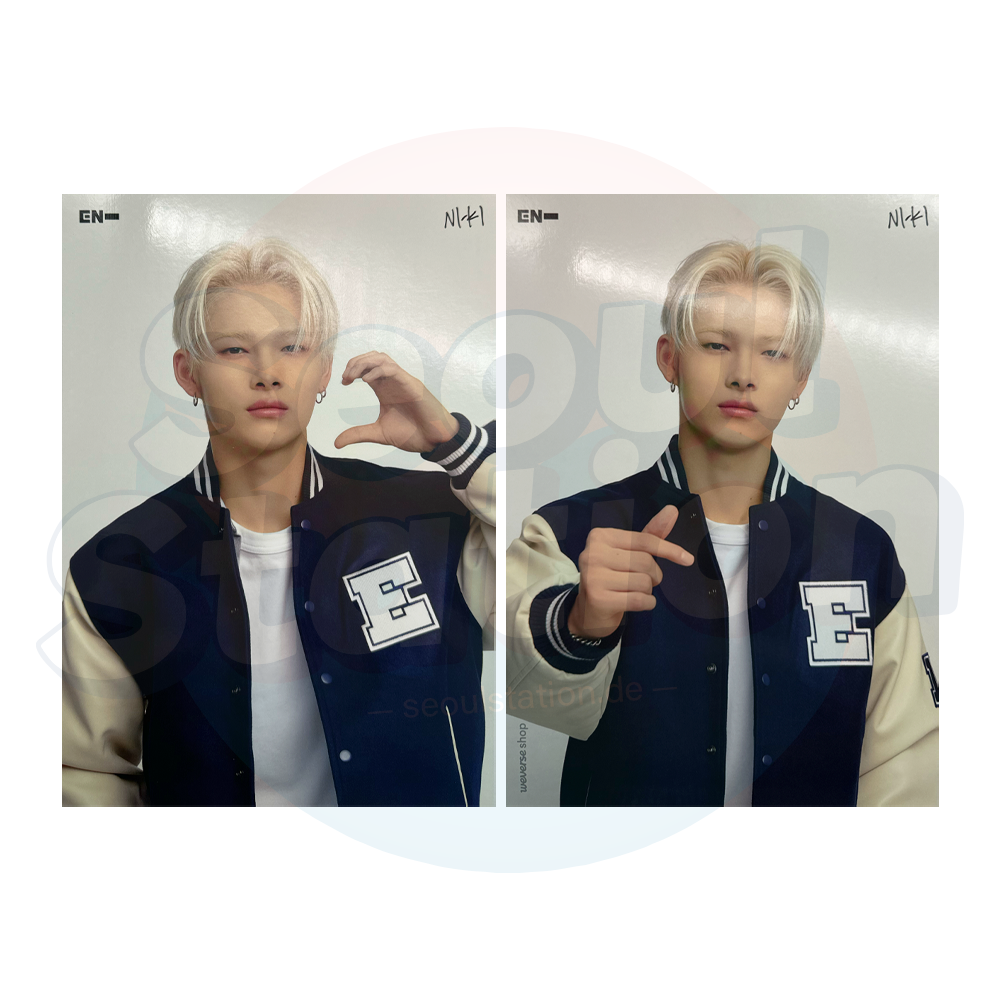 ENHYPEN - GGU GGU Book 2026 - WEVERSE Double Sided Member Poster ni-ki