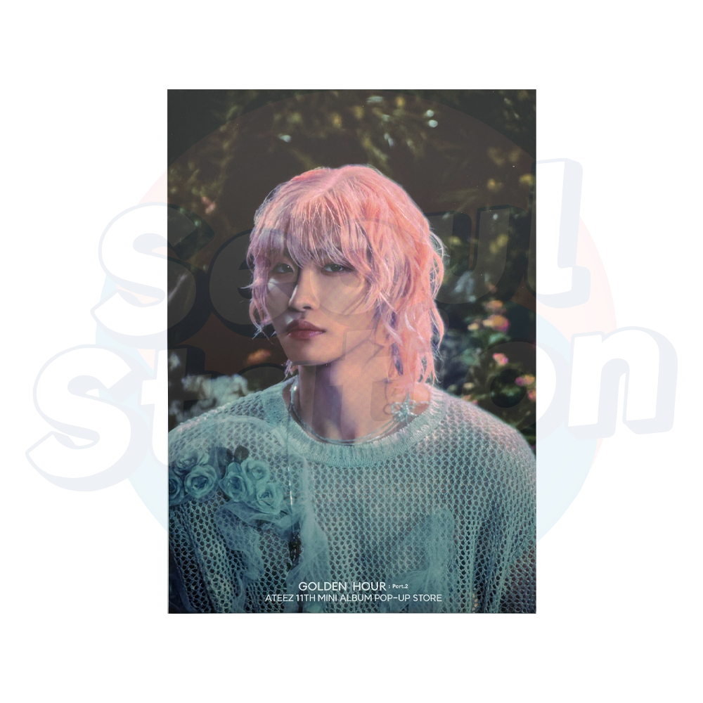 ATEEZ - GOLDEN HOUR Part.2 - SOUNDWAVE Lucky Draw Event Mini Poster seonghwa